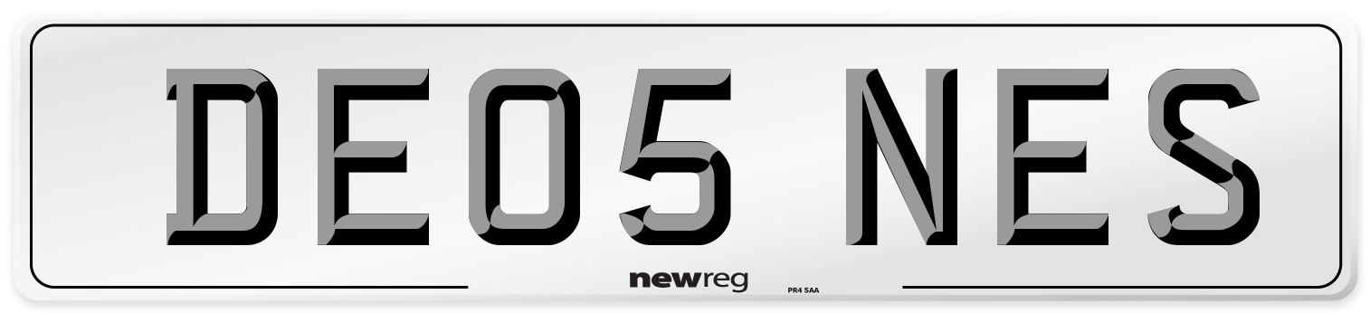 DE05 NES Number Plate from New Reg